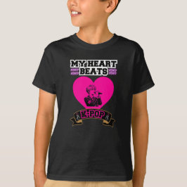Pink Heart Idol singt KPop Music Liebe Design T-Shirt