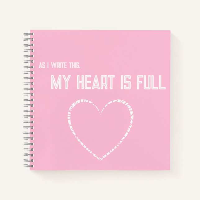 Pink Heart Journal des Niedlichen Girl-Magazins Notizbuch (Vorderseite)