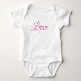 Pink Heart Liebe Baby Bodysuit Strampler