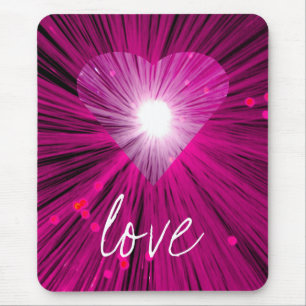 Pink Heart 'Liebe' Mousepad