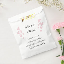 Pink Heart Liebe personalisieren ist süße Hochzeit Geschenktütchen
