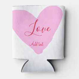 Pink heart love happy Valentine's day text red nam Dosenkühler