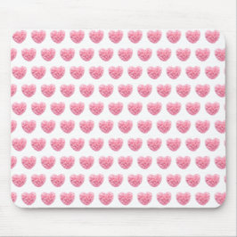 Pink Heart Mouse Pad Mousepad