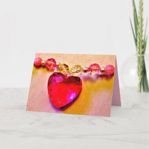 Pink Heart Necklace Einladung