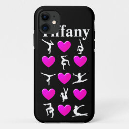 PINK HEART PERSONALISIERT GYMNAST IPHONE FALL Case-Mate iPhone HÜLLE