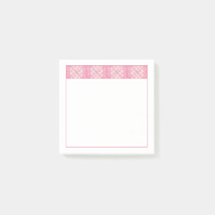 PINK HEART QUILT 3x3 Post It Notepad Post-it Klebezettel