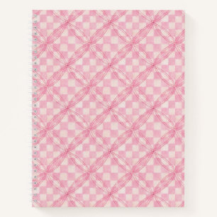 PINK HEART QUILT 8,5x11 Spiralblock Notizbuch