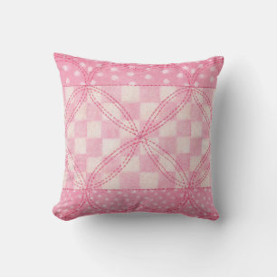 PINK HEART QUILT Square Kissen Kissen