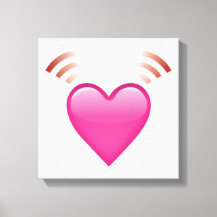Pink Heart schlagen - Emoji Leinwanddruck