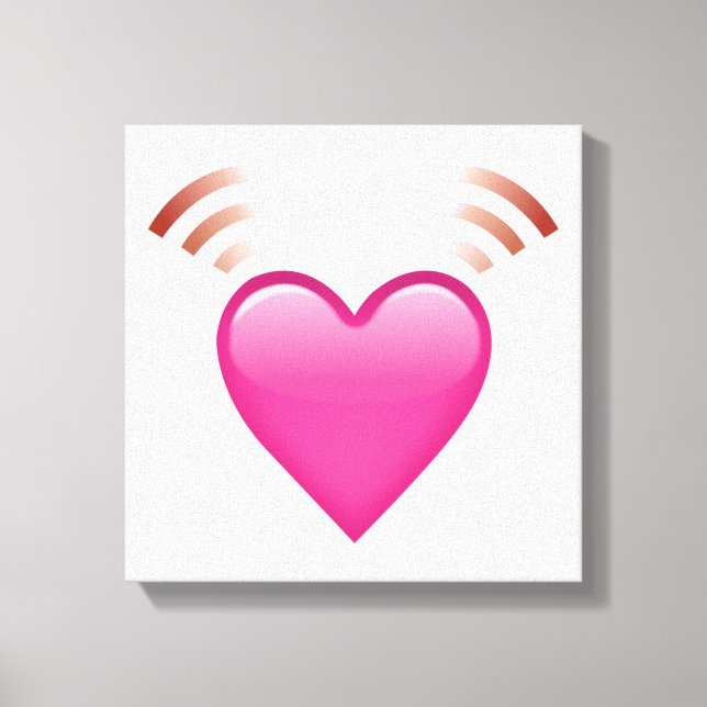 Pink Heart schlagen - Emoji Leinwanddruck (Vorderseite)
