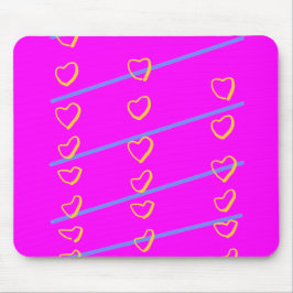 Pink Heart Scroll Mousepad