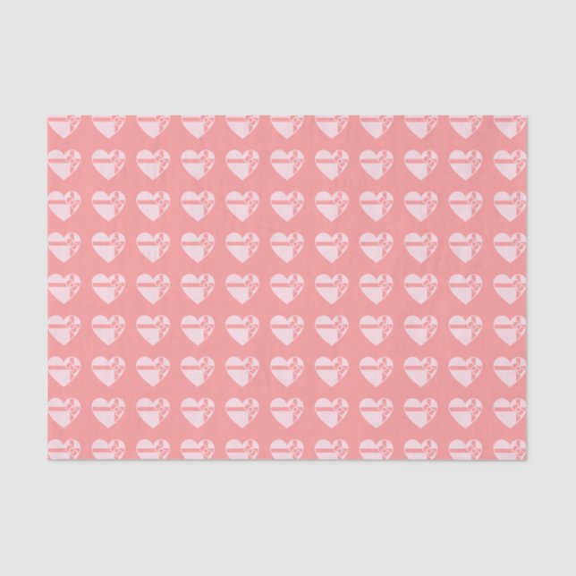 Pink Heart Shape Chocolate Box Pattern Seidenpapier (Vorderseite)
