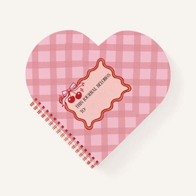 Pink Heart Shaped Notizbuch (Vorderseite)