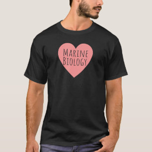 Pink Heart Study of Oceans Scientists I Liebe Mari T-Shirt