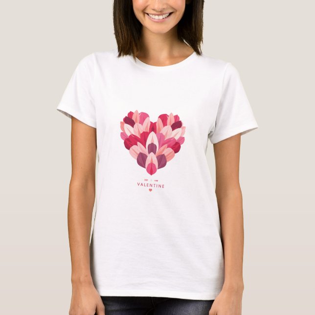 Pink Heart T-Shirt | Cute Love Graphic Tee | Valen (Vorderseite)