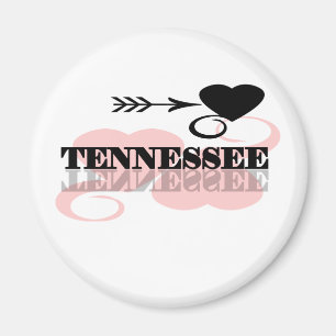 Pink Heart Tennessee Magnet
