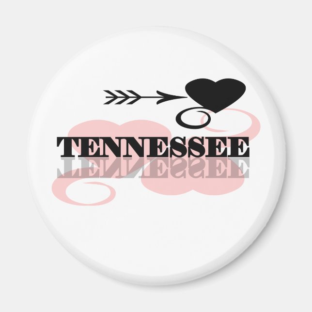 Pink Heart Tennessee Magnet (Vorne)