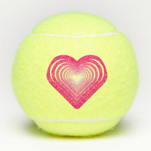 Pink Heart Tennis Balls Geschenk Tennisbälle