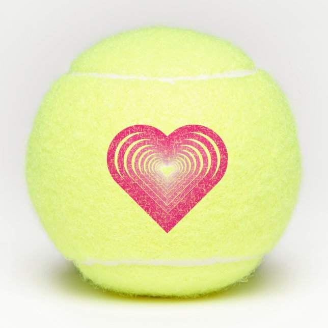 Pink Heart Tennis Balls Tennisbälle (Vorderseite)