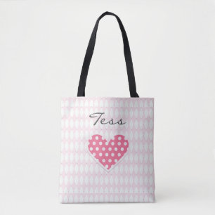 Pink Heart Tote Bag