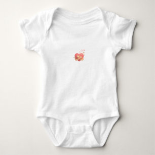 Pink heart Umarmung moderner lustiger Baby Strampler