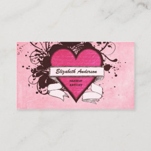 Pink Heart Visagistendesign Visitenkarte