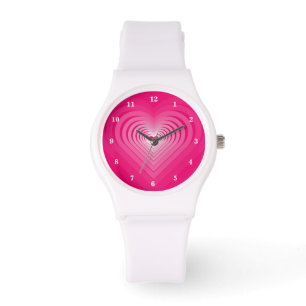 Pink Heart Watch Armbanduhr
