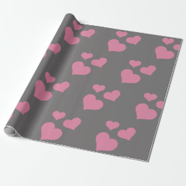 Pink Heart Wrapping Paper Geschenkpapier