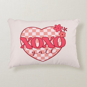 Pink Heart Xoxo Hugs und Kisses Dekokissen