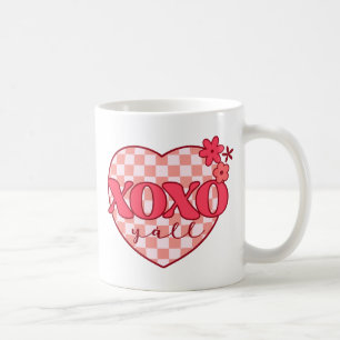 Pink Heart Xoxo Hugs und Kisses Kaffeetasse
