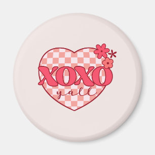 Pink Heart Xoxo Hugs und Kisses Magnet