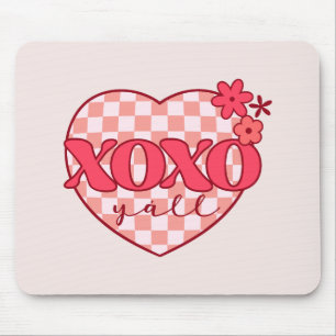 Pink Heart Xoxo Hugs und Kisses Mousepad
