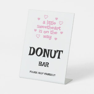 Pink Hearts Donut Bar Dusche Sockelschild