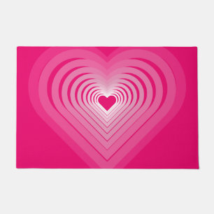 Pink Hearts Doormat - Love Fußmatte