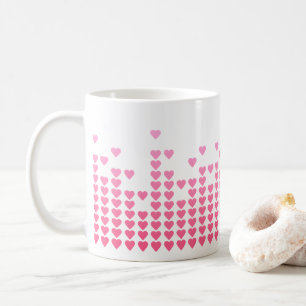 Pink Hearts Equalizer Music Geek Kaffeetasse