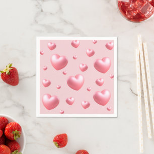 Pink Hearts Event Serviette
