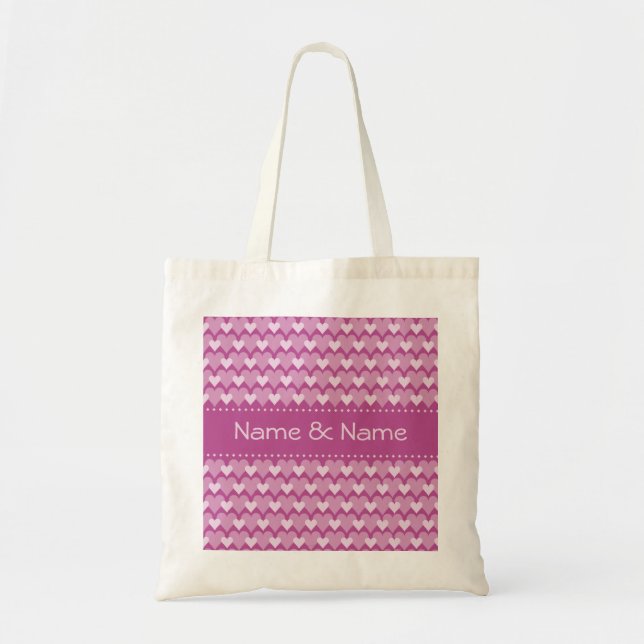 Pink Hearts Geschenktasche, anpassen Tragetasche (Vorne)
