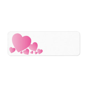 Pink Hearts Hochzeitslehre Blank-Adresslisten