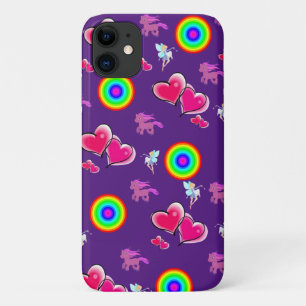 Pink Hearts iPhone Case