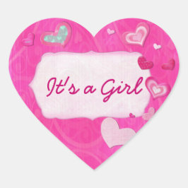 Pink Hearts Jeweled HEART PERSONALISIERT Herz-Aufkleber