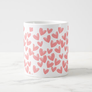 Pink Hearts Jumbo-Tasse