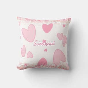 PINK HEARTS KISSEN