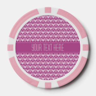Pink Hearts kundenspezifische Poker Chips