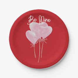 Pink Hearts Pappteller