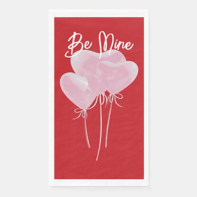 Pink Hearts Serviette (Vorderseite)