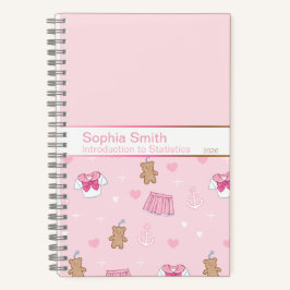 Pink Hearts & Teddy Bears Kogal Notebook Notizbuch