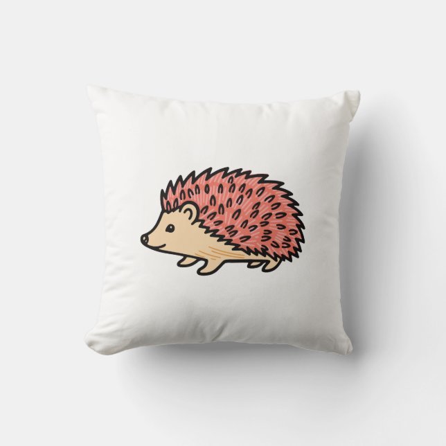Pink Hedgehog Kissen (Vorderseite)