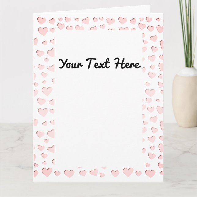 Pink Heft Form Imitate Papier ausschneiden Karte a (Vorderseite)