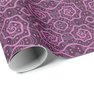 "Pink helices" arabesque Muster in rosa und lila Geschenkpapier