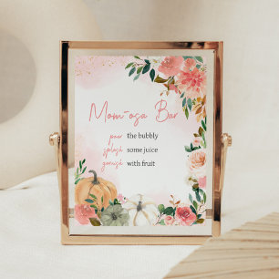 Pink Herbst Floral Pumpkin Mama Osa Bar Poster